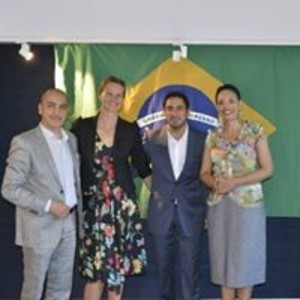 The event organized by Brazilcham on the occasion of the opening of the 2014 World Cup and match between Brazil and Croatia. The evening was opened by Ms. Leda Camargo, the Brazilian Ambassador in Sweden at that moment, and Ms. Bernardica Mak?ijan, Croatia?s Charge d'Affaires, who welcomed guests from the business sector, ambassadors from countries participating in the tournament and politicians. Photos by Miha Furdui.