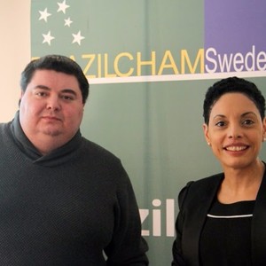 From the left:

1. Timur Klardzheishvili - Second secretary, Embassy of Russia.
2. Elisa Solhlman - Executive Director (Brazilcham)