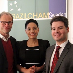 From the left:
1. Pelle Thrnberg - Pelle Thrnberg Media AB
2. Elisa Solhlman - Executive Director (Brazilcham) 
3 Benedito - Embassy of Brazil